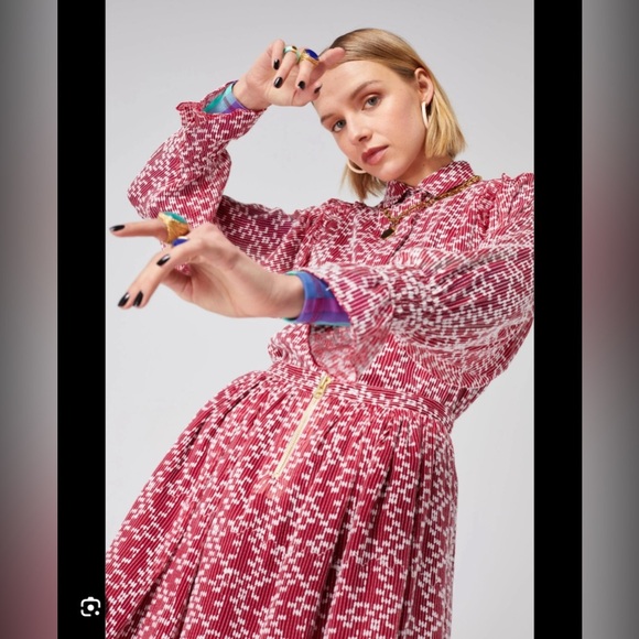 Heimstone red and white Pomegranate Plumetis blouse - Picture 6 of 6